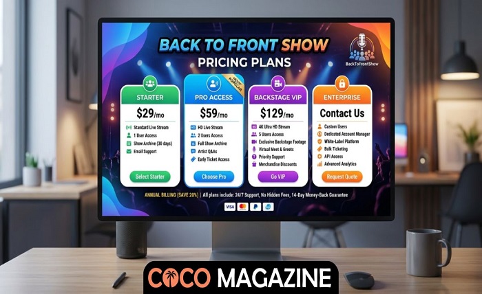 backtofrontshow pricing